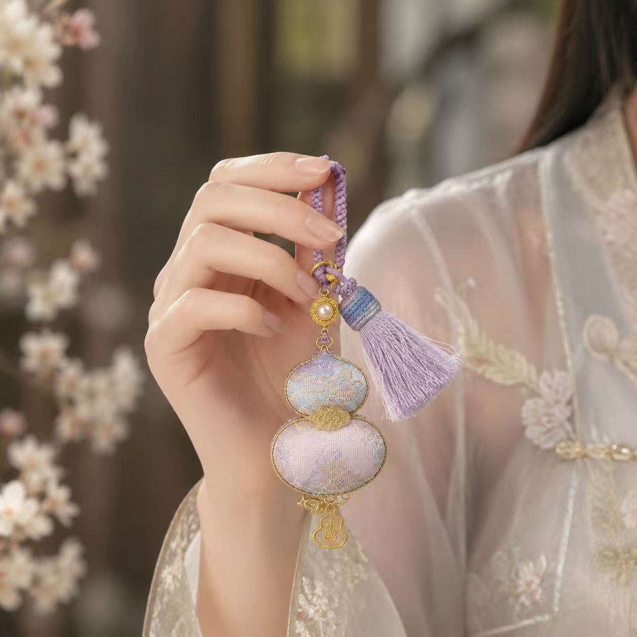 新煜甄选宋锦双面葫芦挂饰文创单品